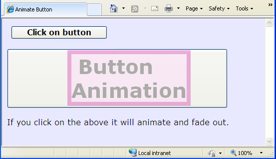 Button Animation in JQuery using Visual Studio 2010 in 