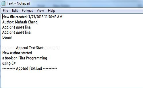 append vb text using file